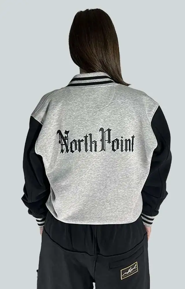Beisbolera varsity jacket North Point Urban Gothic oversize urban streetwear de alto gramaje con estética graffiti skate hip hop y estilo alternativo