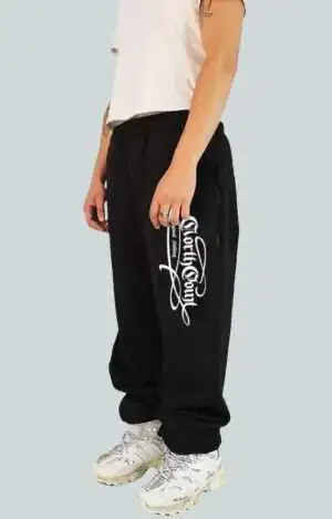 Pantalones cargo plush North Point Norton de estilo urban streetwear con tejido fleece suave y estética skate hip hop