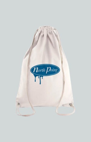 Bolsa deportiva tipo drawstring North Point Classic Tag ligera y resistente para uso urbano skate deporte y streetwear
