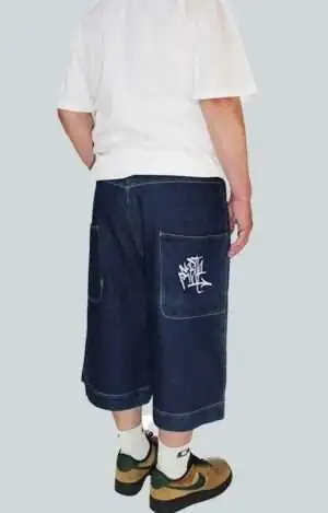 North Point Harlem Denim baggy shorts urban streetwear de alto gramaje con estética graffiti skate hip hop y estilo alternativo