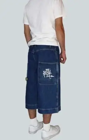 North Point Harlem Denim Bleach baggy shorts urban streetwear de alto gramaje con estética graffiti skate hip hop y estilo alternativo