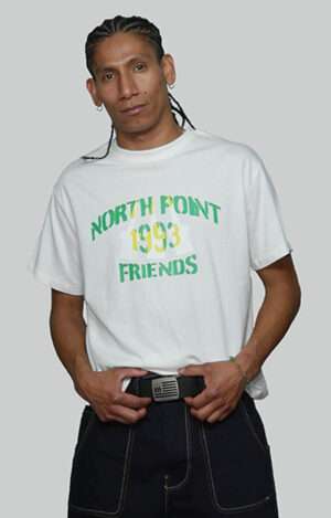 Camiseta North Point inspirada en las Tres Chimeneas de Sant Adrià de Besòs, streetwear Barcelona